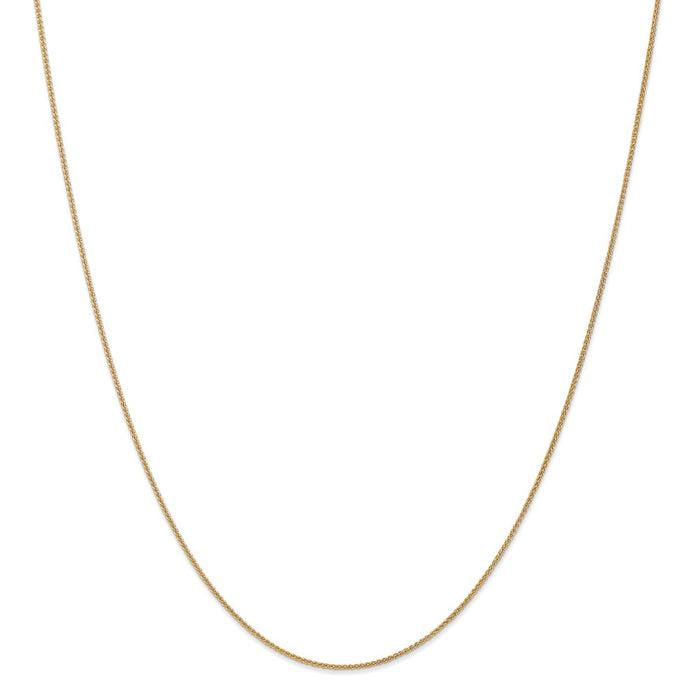 Million Charms 14k Yellow Gold, Necklace Chain, 1mm Solid Polished Spiga Chain, Chain Length: 18 inches
