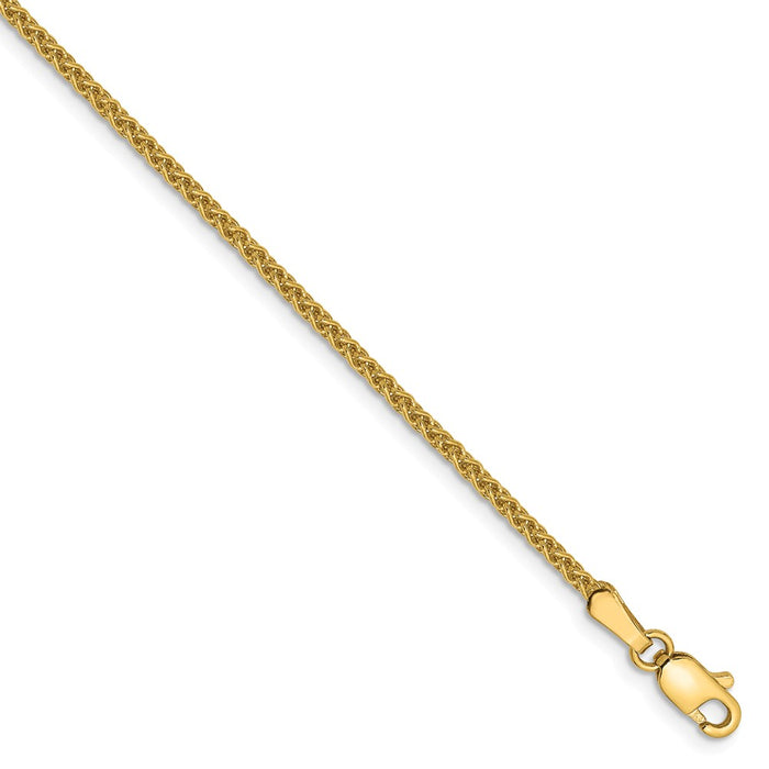 Million Charms 14k Yellow Gold 1.65mm Solid Polished Spiga Chain, Chain Length: 7 inches