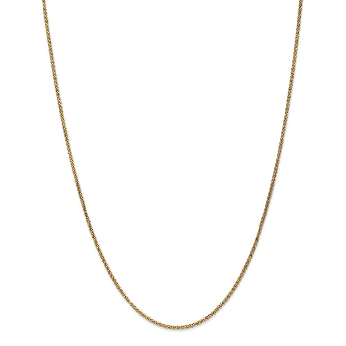 Million Charms 14k Yellow Gold, Necklace Chain, 1.65mm Solid Polished Spiga Chain, Chain Length: 30 inches