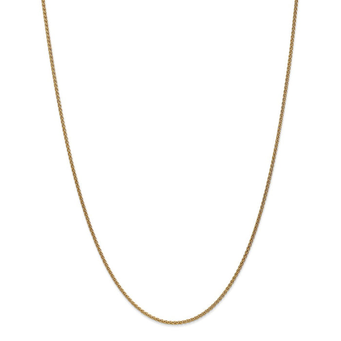 Million Charms 14k Yellow Gold, Necklace Chain, 1.65mm Solid Polished Spiga Chain, Chain Length: 16 inches