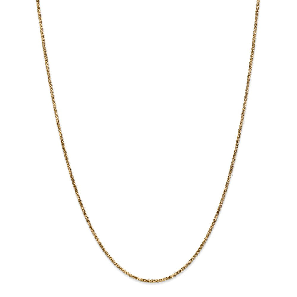 Million Charms 14k Yellow Gold, Necklace Chain, 1.65mm Solid Polished Spiga Chain, Chain Length: 20 inches