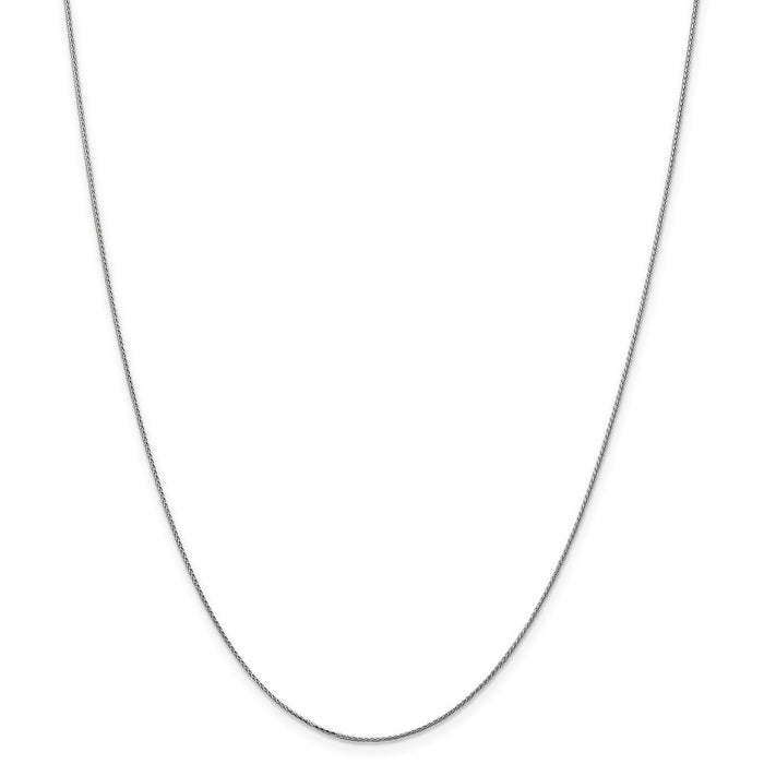 Million Charms 14k White Gold, Necklace Chain, 0.65mm Diamond-Cut Spiga Pendant Chain, Chain Length: 16 inches