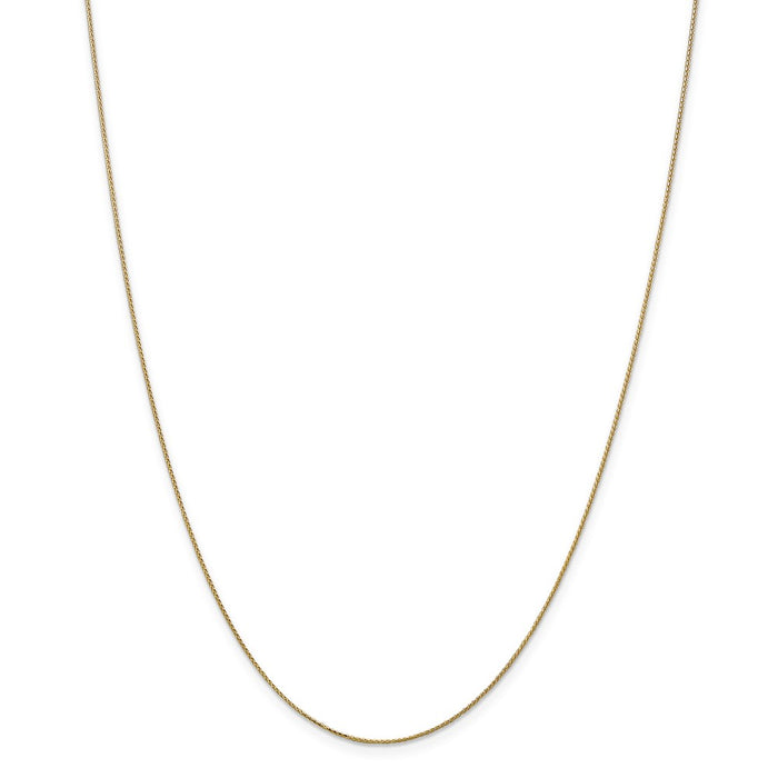 Million Charms 14k Yellow Gold, Necklace Chain, Diamond-Cut 0.65mm Spiga Pendant Chain, Chain Length: 16 inches