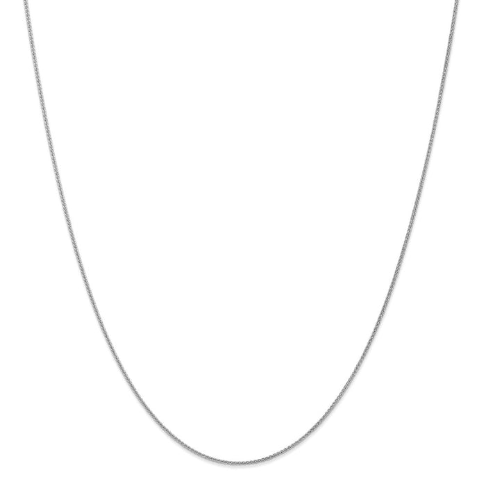 Million Charms 14k White Gold, Necklace Chain, 1mm Spiga Pendant Chain, Chain Length: 16 inches