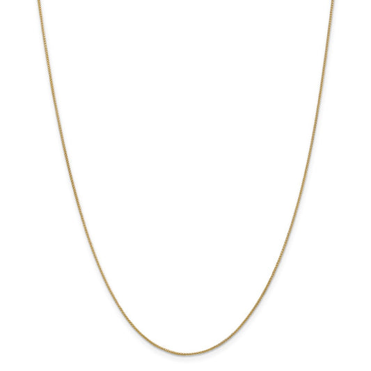 Million Charms 14k Yellow Gold, Necklace Chain, 0.80mm Spiga Pendant Chain, Chain Length: 16 inches