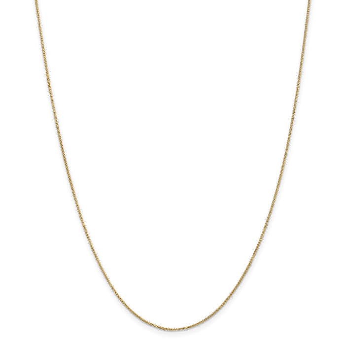 Million Charms 14k Yellow Gold, Necklace Chain, 0.80mm Spiga Pendant Chain, Chain Length: 16 inches