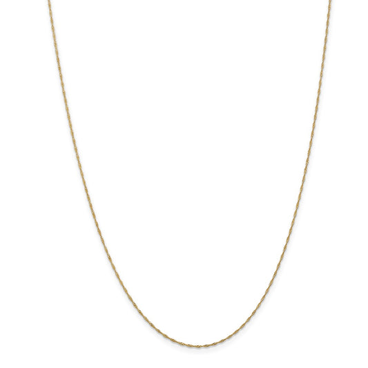 Million Charms 14k Yellow Gold, Necklace Chain, 1mm Singapore Chain, Chain Length: 16 inches