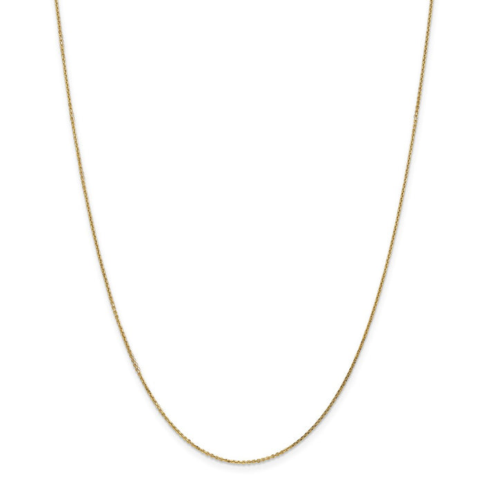 Million Charms 14k Yellow Gold, Necklace Chain, .95mm Diamond-Cut Cable Chain, Chain Length: 30 inches