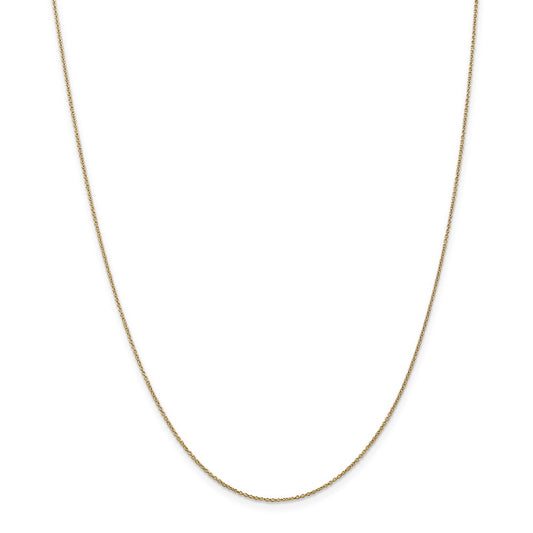 Million Charms 14k Yellow Gold, Necklace Chain, .9mm Cable Chain, Chain Length: 22 inches