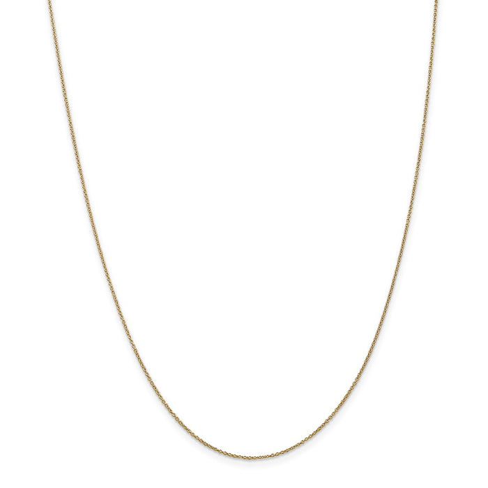 Million Charms 14k Yellow Gold, Necklace Chain, .9mm Cable Chain, Chain Length: 22 inches