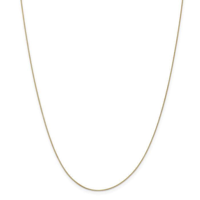 Million Charms 14k Yellow Gold, Necklace Chain, .5mm Box Chain, Chain Length: 22 inches