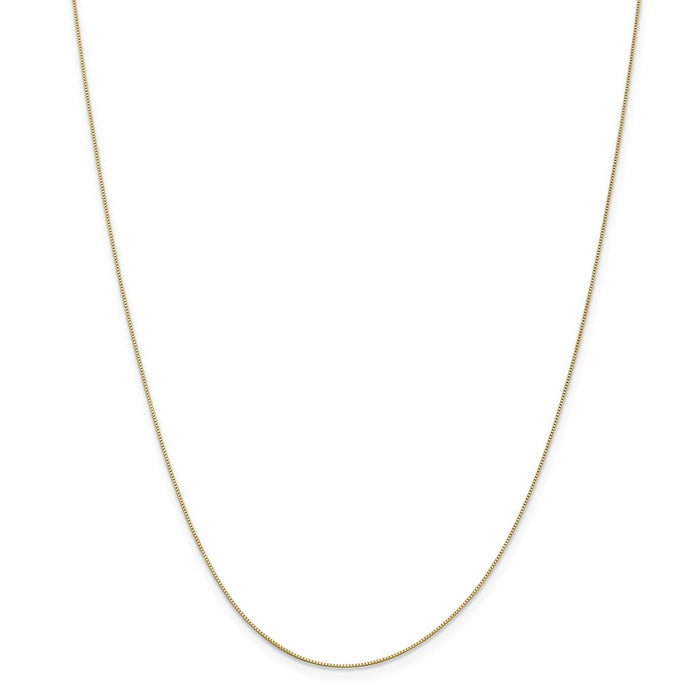 Million Charms 14k Yellow Gold, Necklace Chain, .5mm Box Chain, Chain Length: 14 inches
