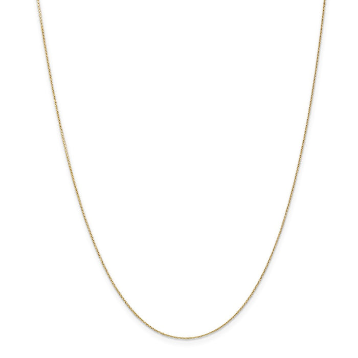 Million Charms 14k Yellow Gold, Necklace Chain, .65mm Diamond-Cut Cable Chain, Chain Length: 16 inches