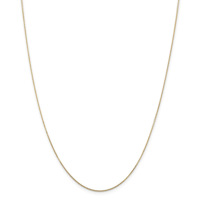 Million Charms 14k Yellow Gold, Necklace Chain, .80mm Diamond-Cut Cable Chain, Chain Length: 16 inches