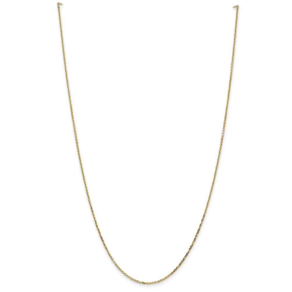Million Charms 14k Yellow Gold, Necklace Chain, 1.40mm Diamond-Cut Cable Chain, Chain Length: 16 inches