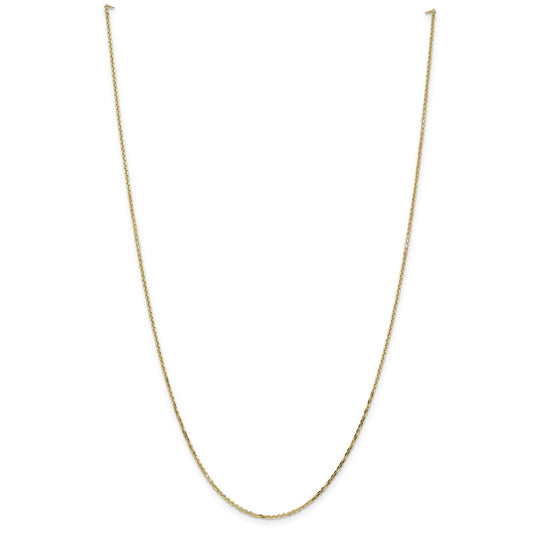 Million Charms 14k Yellow Gold, Necklace Chain, 1.40mm Diamond-Cut Cable Chain, Chain Length: 16 inches