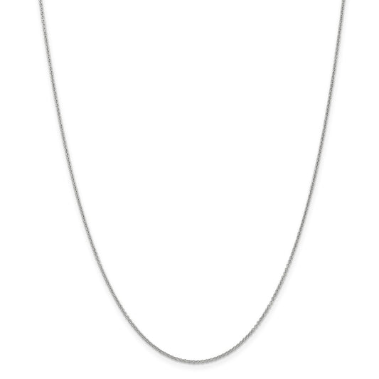 Million Charms 14k White Gold, Necklace Chain, 1.2mm Cable Chain, Chain Length: 16 inches