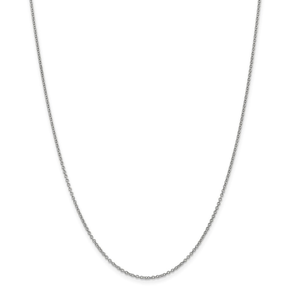 Million Charms 14k White Gold, Necklace Chain, 1.5mm Cable Chain, Chain Length: 16 inches