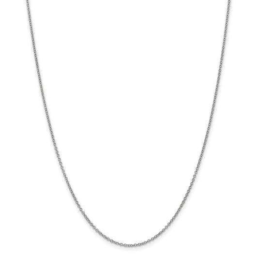 Million Charms 14k White Gold, Necklace Chain, 1.5mm Cable Chain, Chain Length: 16 inches