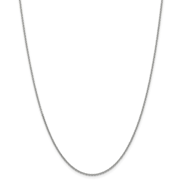 Million Charms 14k White Gold, Necklace Chain, 1.6mm Cable Chain, Chain Length: 16 inches