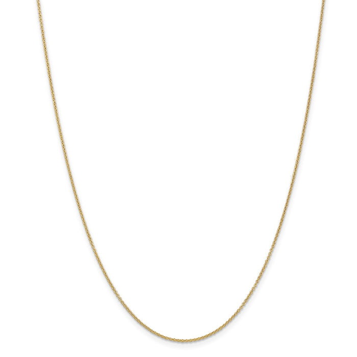 Million Charms 14k Yellow Gold, Necklace Chain, 1.2mm Cable Chain, Chain Length: 16 inches