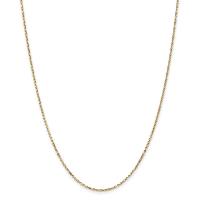 Million Charms 14k Yellow Gold, Necklace Chain, 1.4mm Cable Chain, Chain Length: 16 inches