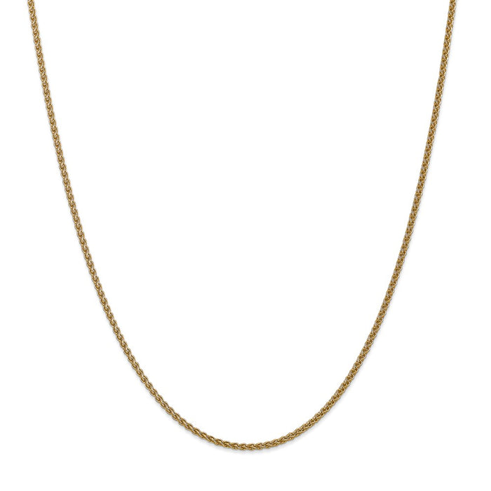 Million Charms 14k Yellow Gold, Necklace Chain, 1mm Solid Polished Spiga Chain, Chain Length: 30 inches