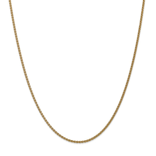 Million Charms 14k Yellow Gold, Necklace Chain, 1mm Solid Polished Spiga Chain, Chain Length: 18 inches