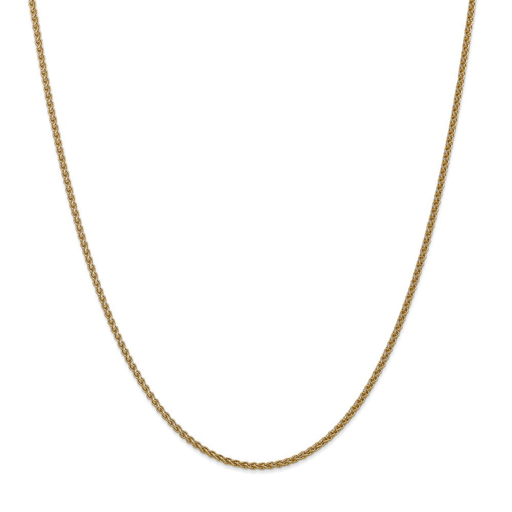 Million Charms 14k Yellow Gold, Necklace Chain, 1mm Solid Polished Spiga Chain, Chain Length: 20 inches