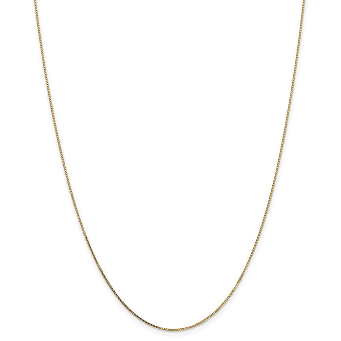 Million Charms 14k Yellow Gold, Necklace Chain, .7mm Box Chain, Chain Length: 22 inches