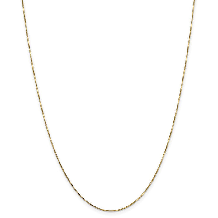 Million Charms 14k Yellow Gold, Necklace Chain, .7mm Box Chain, Chain Length: 28 inches