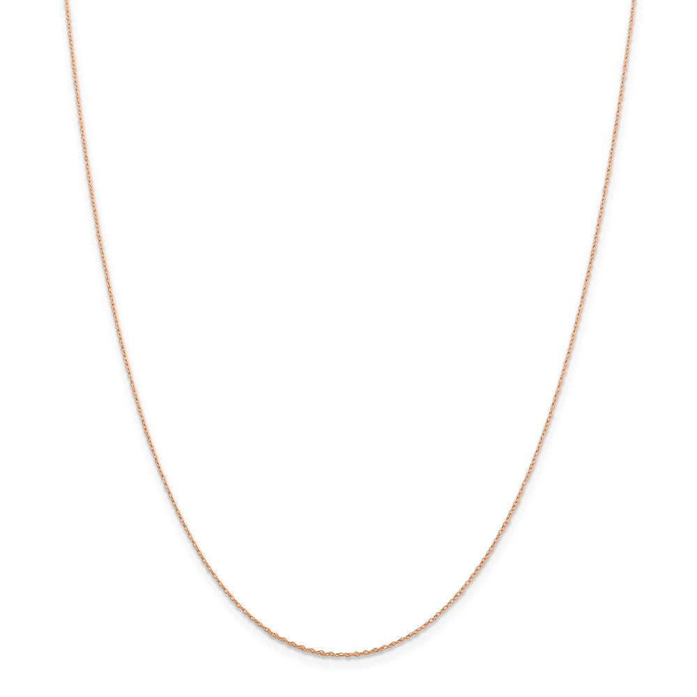 Million Charms 14k Rose Gold, Necklace Chain, .5 mm Cable Rope Chain, Chain Length: 16 inches