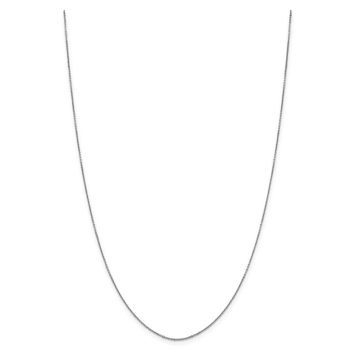 Million Charms 14k White Gold, Necklace Chain, .90mm Diamond-Cut Cable Chain, Chain Length: 22 inches