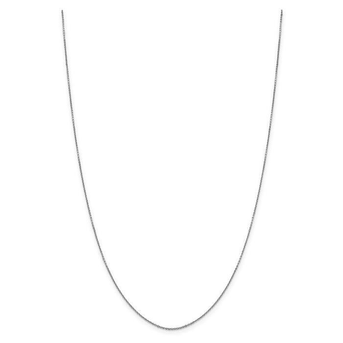 Million Charms 14k White Gold, Necklace Chain, .90mm Diamond-Cut Cable Chain, Chain Length: 16 inches
