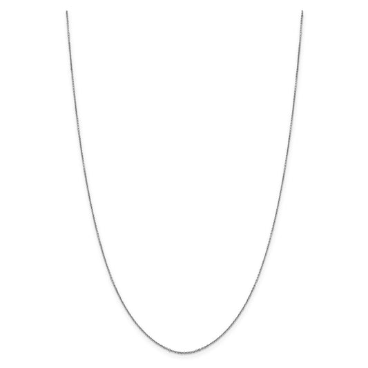 Million Charms 14k White Gold, Necklace Chain, .90mm Diamond-Cut Cable Chain, Chain Length: 20 inches
