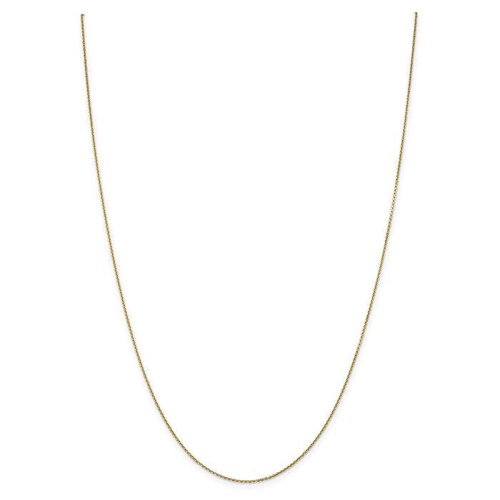 Million Charms 14k Yellow Gold, Necklace Chain, .90mm Diamond-Cut Cable Chain, Chain Length: 18 inches