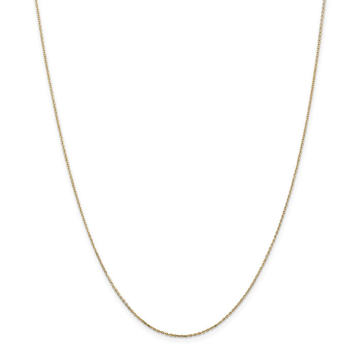 Million Charms 14k Yellow Gold, Necklace Chain, .8mm Diamond-Cut Cable Chain, Chain Length: 26 inches