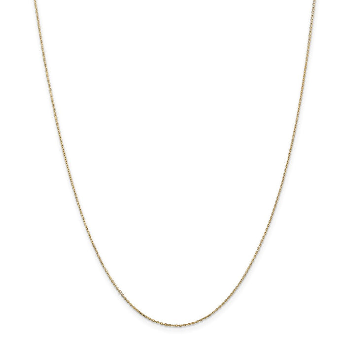 Million Charms 14k Yellow Gold, Necklace Chain, .8mm Diamond-Cut Cable Chain, Chain Length: 14 inches