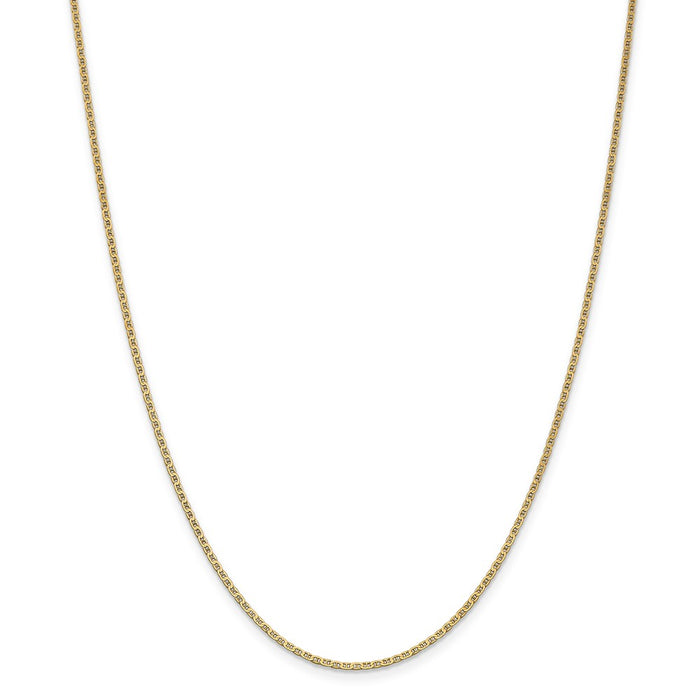 Million Charms 14k Yellow Gold, Necklace Chain, 1.5mm Anchor Link Chain, Chain Length: 18 inches