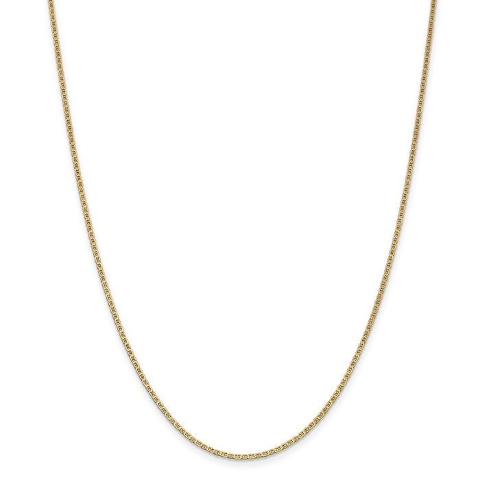 Million Charms 14k Yellow Gold, Necklace Chain, 1.5mm Anchor Link Chain, Chain Length: 14 inches