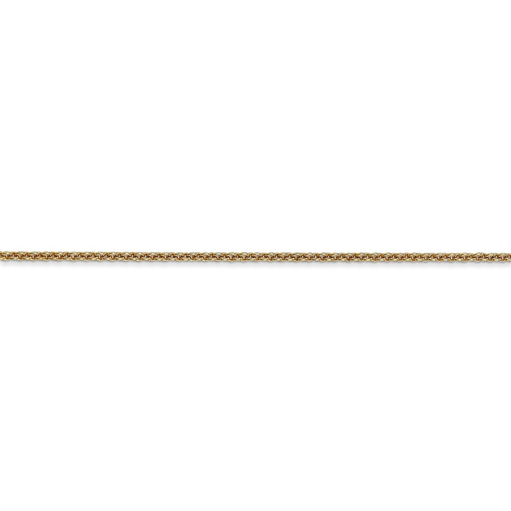 Million Charms 14k Yellow Gold 1.5mm Cable Chain Anklet, Chain Length: 10 inches