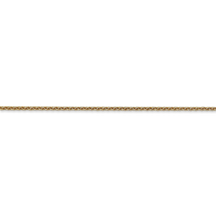 Million Charms 14k Yellow Gold 1.5mm Cable Chain Anklet, Chain Length: 10 inches