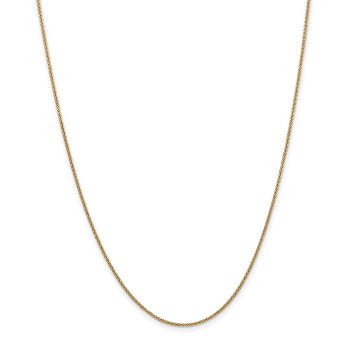 Million Charms 14k Yellow Gold, Necklace Chain, 1.5mm Cable Chain, Chain Length: 24 inches