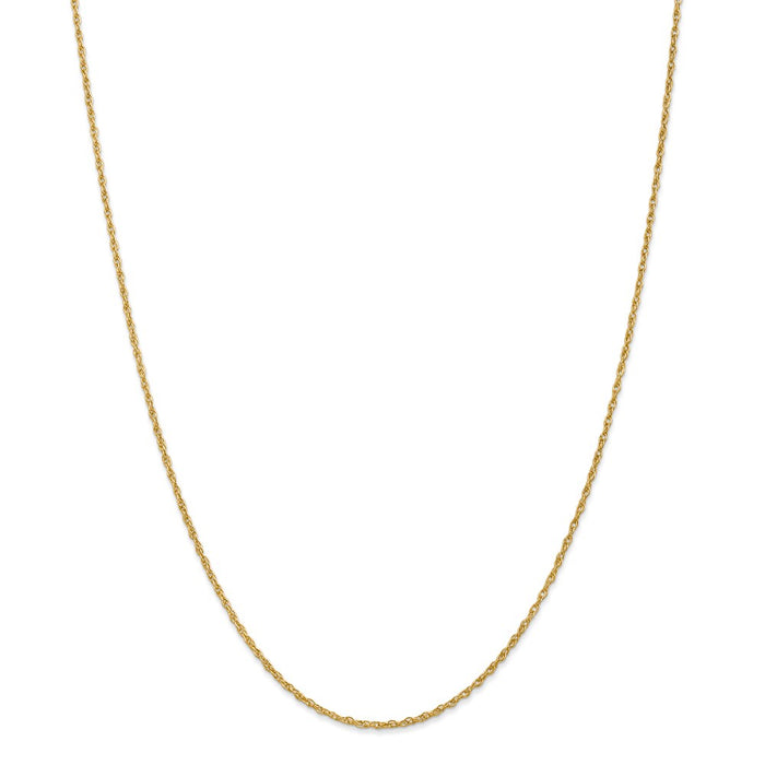 Million Charms 14k Yellow Gold, Necklace Chain, 1.3mm Heavy-Baby Rope Chain, Chain Length: 16 inches