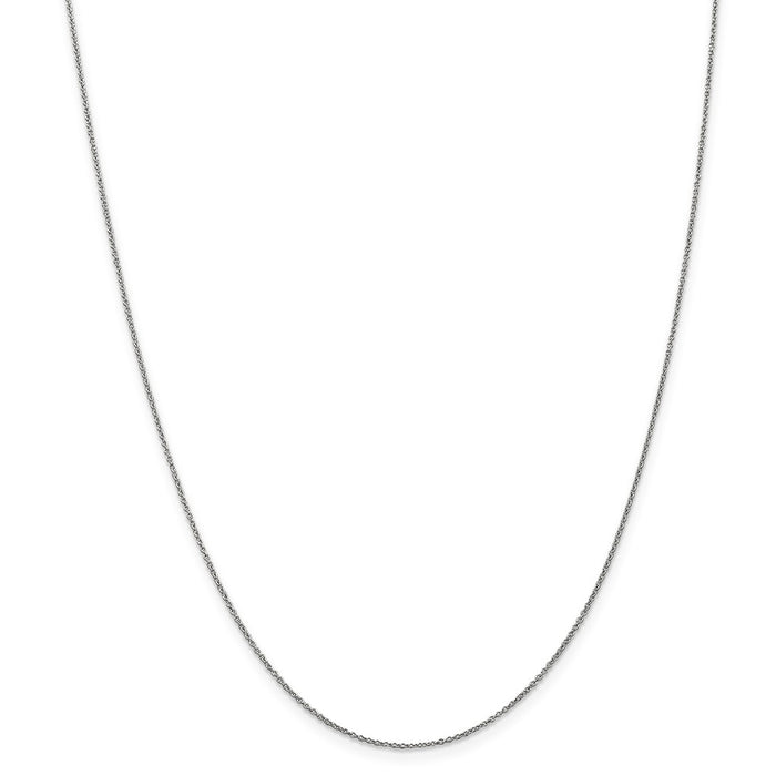 Million Charms 14k White Gold, Necklace Chain, .9mm Cable Chain, Chain Length: 22 inches