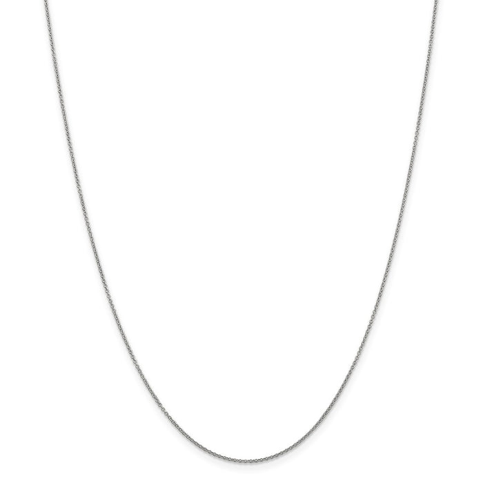 Million Charms 14k White Gold, Necklace Chain, .9mm Cable Chain, Chain Length: 14 inches