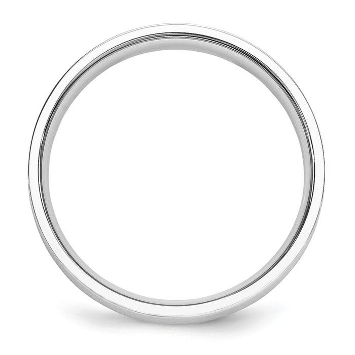 Platinum 5mm Comfort-Fit Flat Wedding Band, Size: 6.5