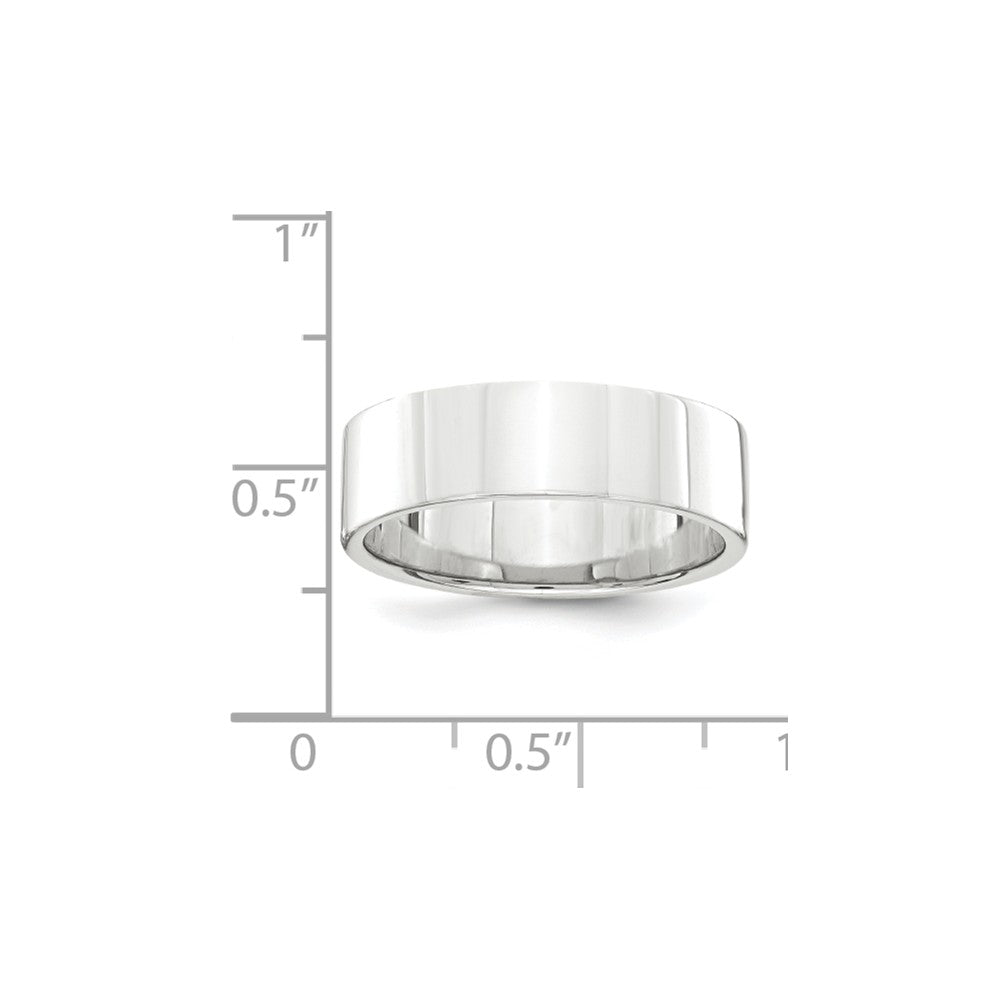 Platinum 6mm Flat Size 8 Wedding Band
