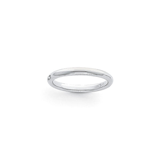 Platinum 3mm Half-Round Comfort Fit Lightweight Wedding Band, Size: 4.5