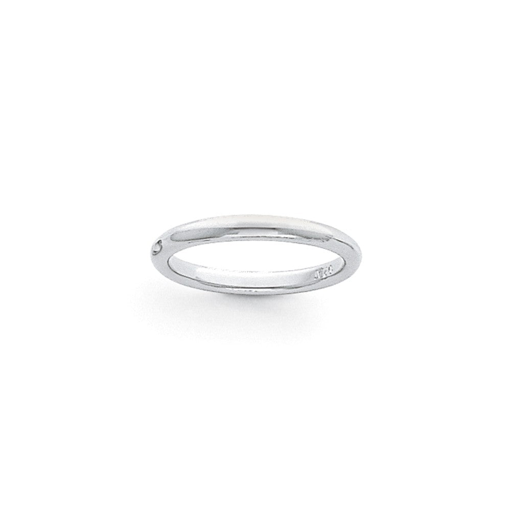 Platinum 3mm Half-Round Comfort Fit Lightweight Wedding Band, Size: 4